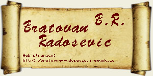 Bratovan Radošević vizit kartica